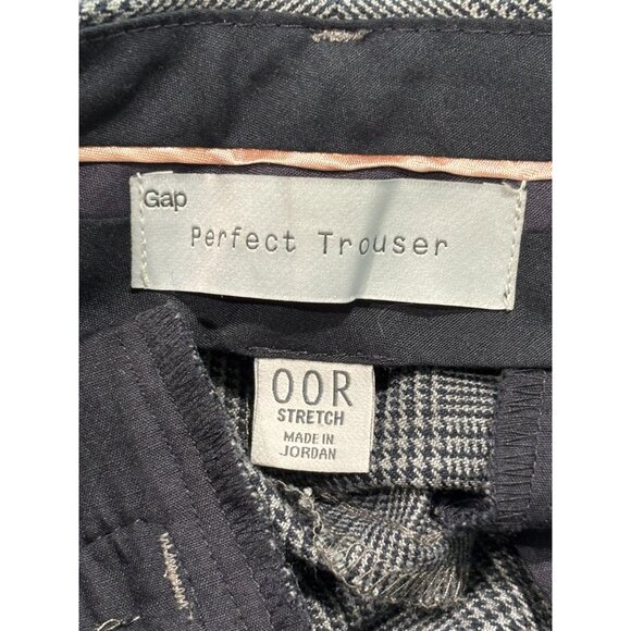 Gap Perfect Trouser Glen Plaid Stretch Wide-Leg Pants 00R - Picture 3 of 11